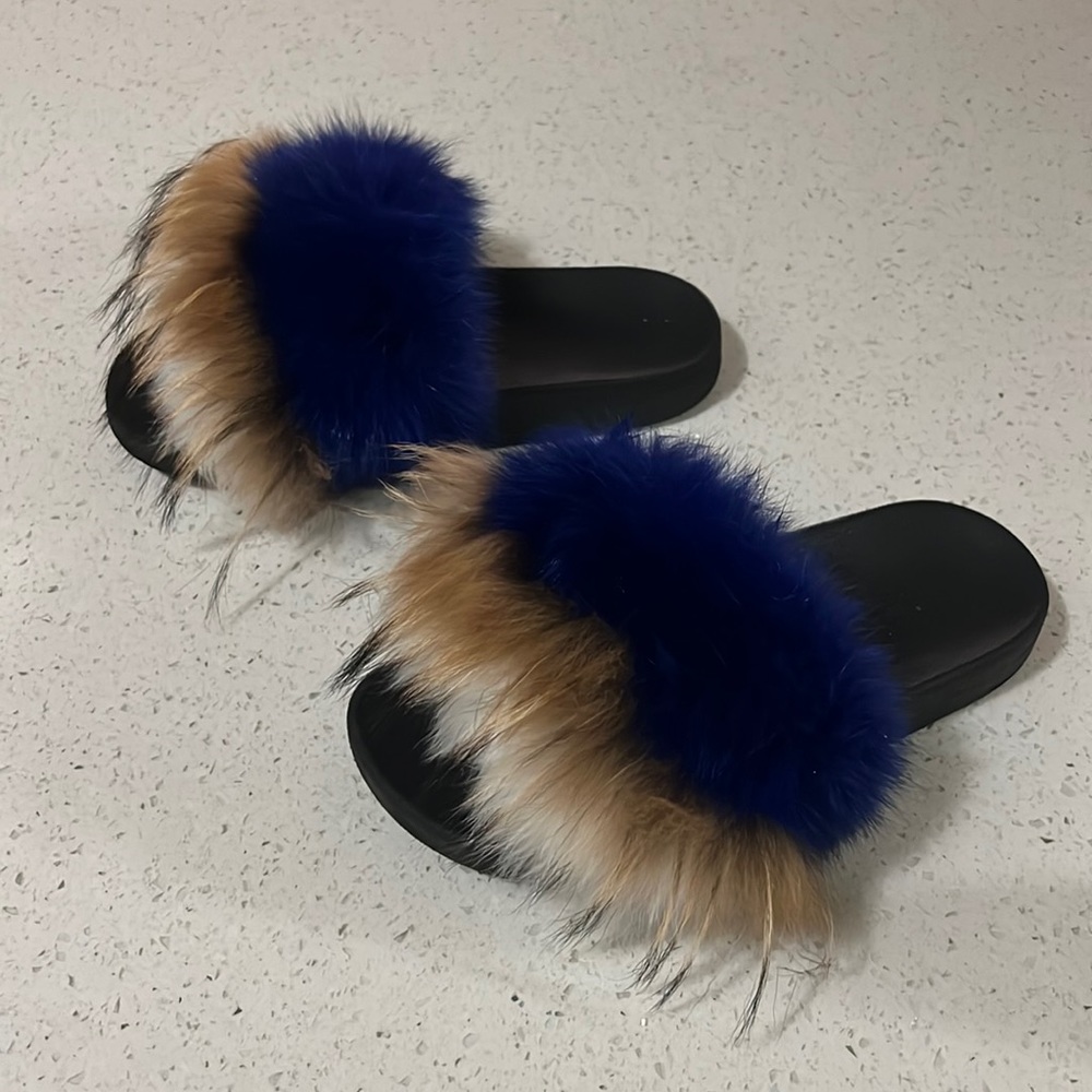 Faux Fur slides